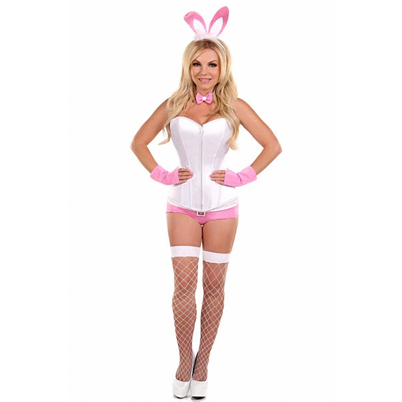 Eine Sexy Halloween Uniform Mit Strümpfen Für Eine Pornostar Mit Lingerie Und High Heels Und