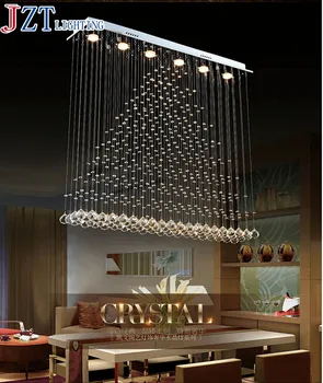

ZYY Rectangle Crystal Pendant Lamp LED Curtain Chandelier Pyramid Hanging Wire Lighting Living Room Dining Room Foyer Lamp