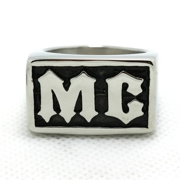 Новинка! Удивительное MC кольцо для байкеров 316L из нержавеющей стали высокое качество байкерское кольцо от размера 8-15
