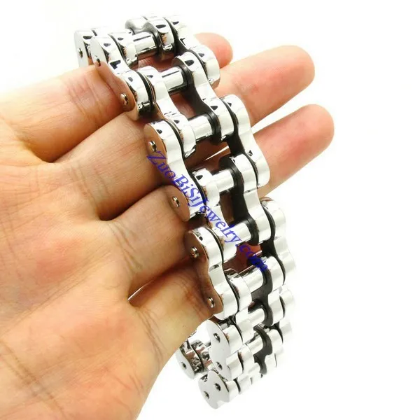 21MM Huge&Heavy Mens Boys Chain Fashion Links Bracelet 316L Stainless Steel Motorbike Bangle Charm Biker