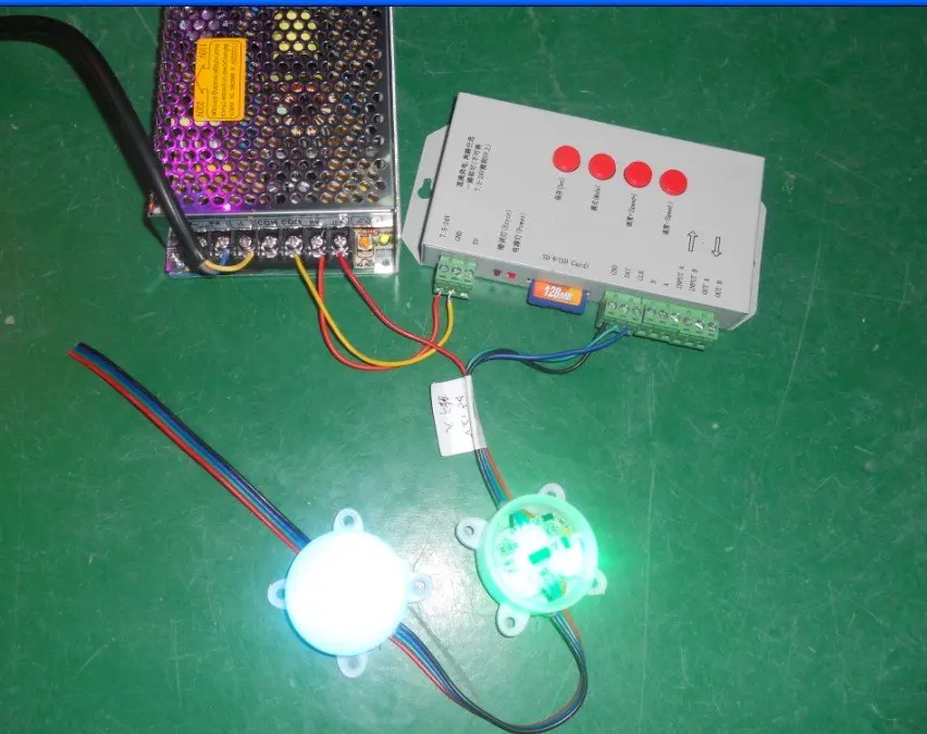 Светодиодный модуль пикселей, 3 шт. 5050 SMD с WS2801 IC; 45 мм диаметр; DC12V вход