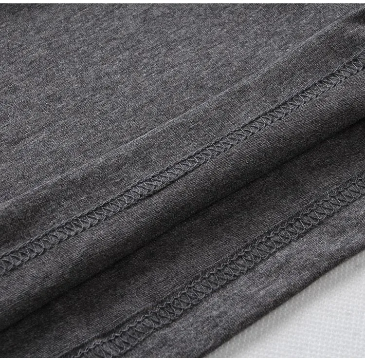 Новая весна и осень Мужская slim fit V шеи Длинные рукава футболка мужская одежда мода черный и темно-серый Основные хлопок футболки D140