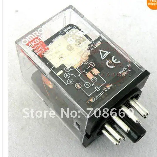 10 шт./набор, MKS3P DC 12 V Мощность реле 11-Pin 3NO 3NC 10A 250VAC 3PDT с source error