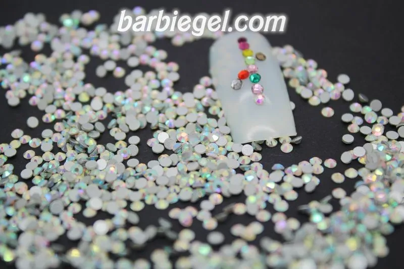Супер Блестящий SS3 SS4 SS5 SS6 SS8 SS10 SS12 SS16 SS20 Б ез исправлений AB Цвет 3d-украшения для ногтей искусственные бриллианты с плоской задней поверхностью