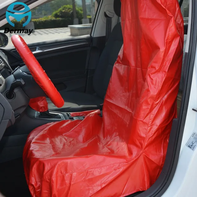 5PCS AUTO REPAIR SERVICE CAR SEAT PROTECTOR COVERS Washable PU LEATHER