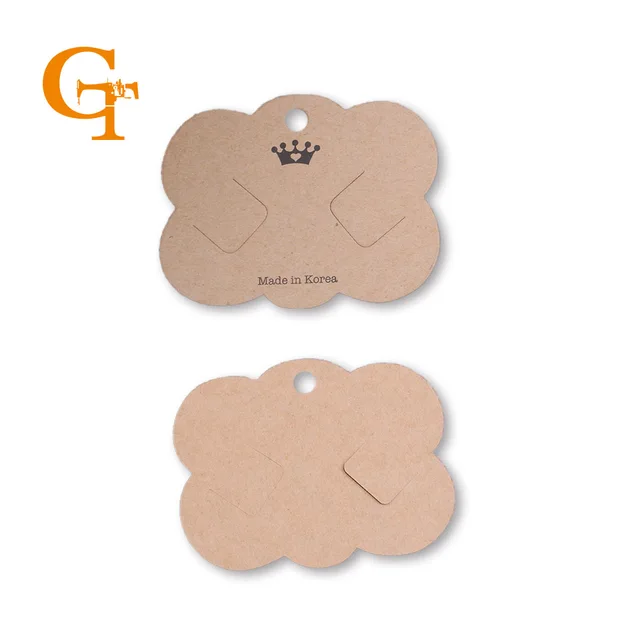 nice brown kraft paper jewelry price tags cute special flower shape