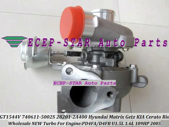 GT1544V 740611-5002 s 28201-2A400 740611 782403 Турбокомпрессор Для Hyundai Matrix Getz для KIA Cerato Рио 05 D4FA D4FB U 1.5L 109HP