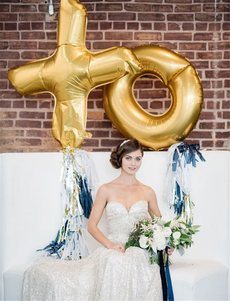 New Design Party Printing 40 inch Foil XO Balloon Letter Alphabet Shaped Decoration |