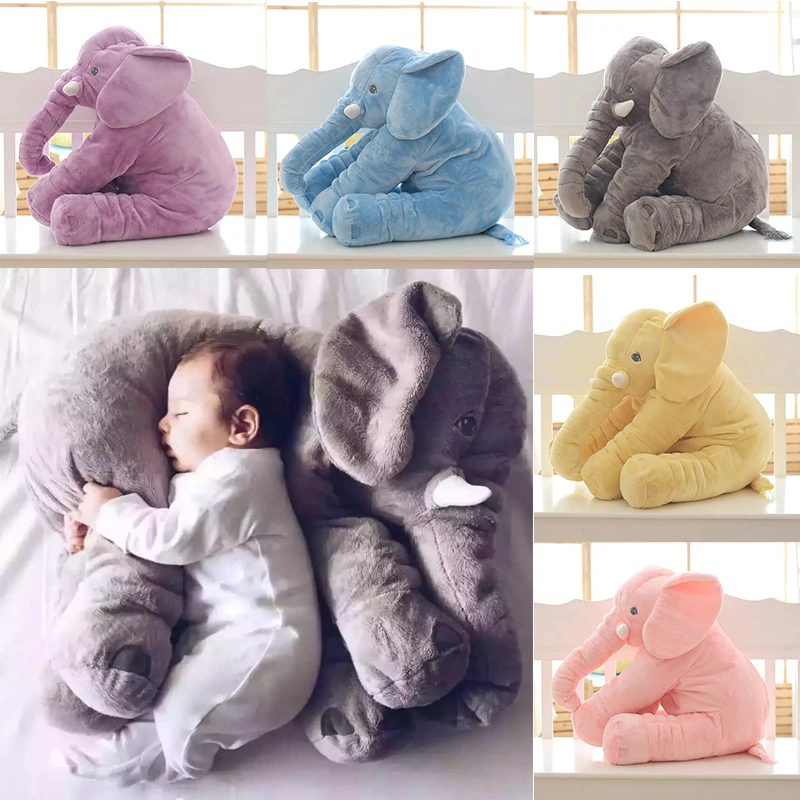 baby and elephant pillow