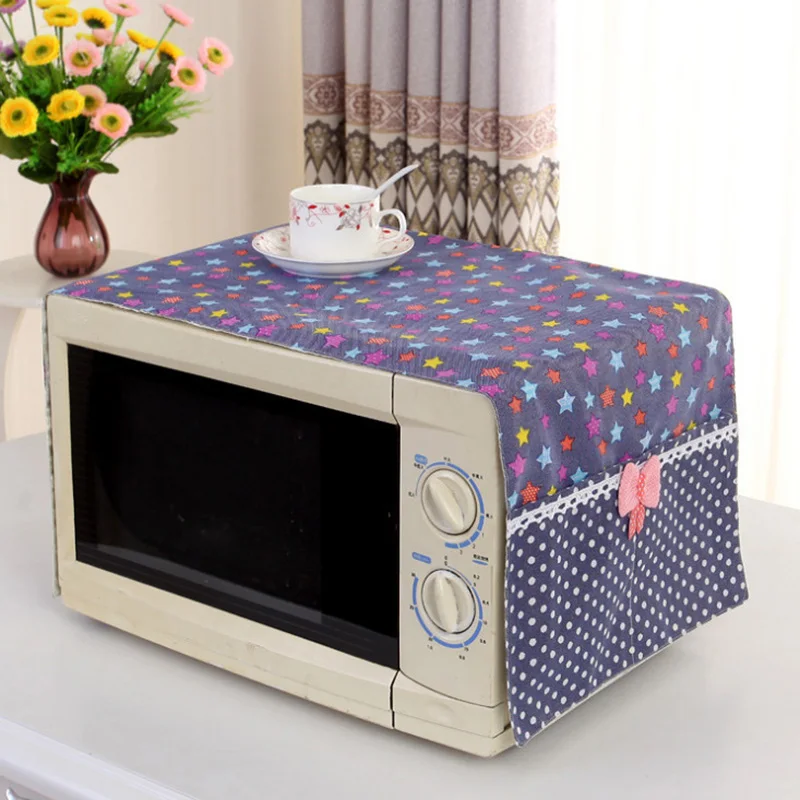 1pc 100*35cm Print Protective Covers For Microwave Oven Dustproof Oven