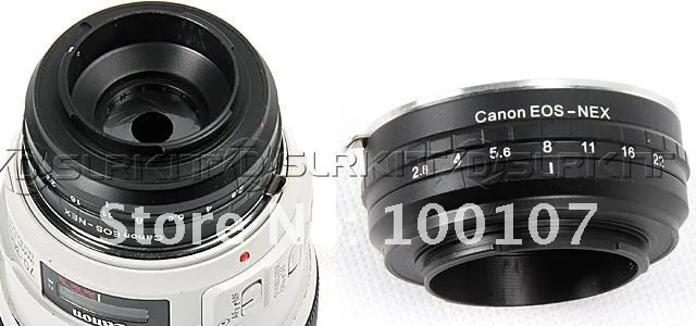 Встроенное кольцо-адаптер с диафрагмой для объектива Canon EOS EF для SONY NEX E Mount Adapter NEX-7 NEX-5-3