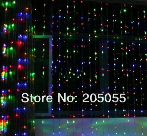300 светодиодов Сказочный светильник для занавесок 3 м х 3 м 300 лампочки Рождественские Свадебные вечерние садовые украшения 220 В-многоцветный