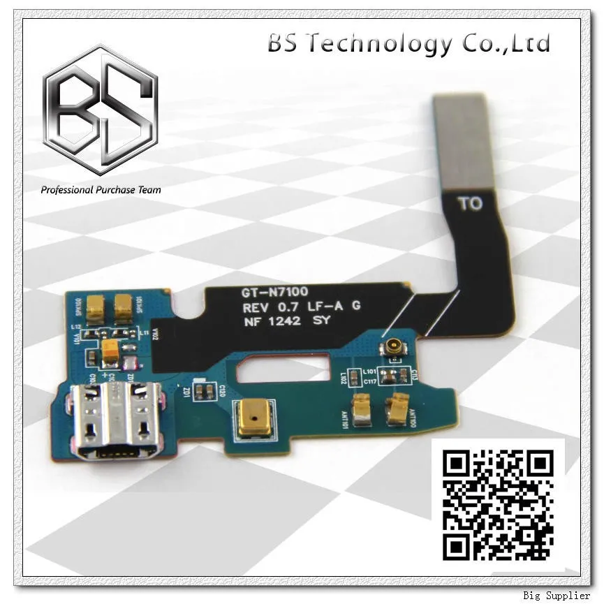 Flex para Samsung Lote Original Dock Connector Carregamento Porto Cabo Nota ii Note2 N7100 10 Pçs - 1 Fios flexíveis de telefone celular