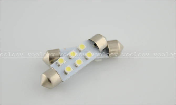 500 шт./лот гирлянда 1210/3528 6smd 6LED 6 SMD LED 31 мм 36 мм 39 мм 42 мм белый 3528 smd 6 светодиодных салона на крыше купол Географические карты лампочки