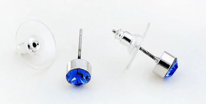 BeBella 5 мм круглые стразы серьги-гвоздики с кристаллами от Swarovski оригинальные модные украшения для женщин подарок для девушек и жены