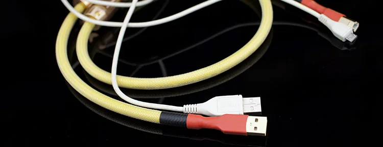 Aucharm ACUSB2S USB 2,0 кабель посеребренный HIFI EXQUIS 4N Красный медный OFC провод