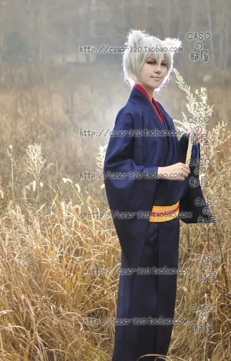 Anime Hajimemashita Love Tomoe Kimono Cosplay Costume Long Wig Send The Ear