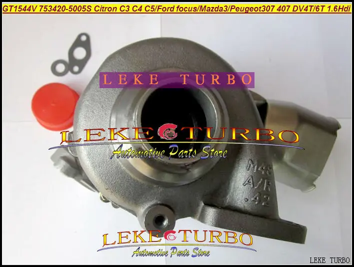 GT1544V 753420-5005S 753420 750030 Турбокомпрессор 《 FORD CMax для FORD Focus для Citroen C3 C4 C5 для Mazda 3 307 407 S40 V50 DV4T DV6T 1.6L