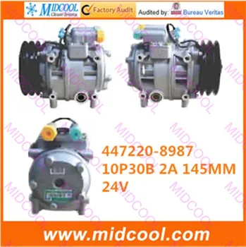 

HIGH QUALITY AUTO AC COMPRESSOR 10P30B 2A 145MM FOR 447220-8987 4472208987