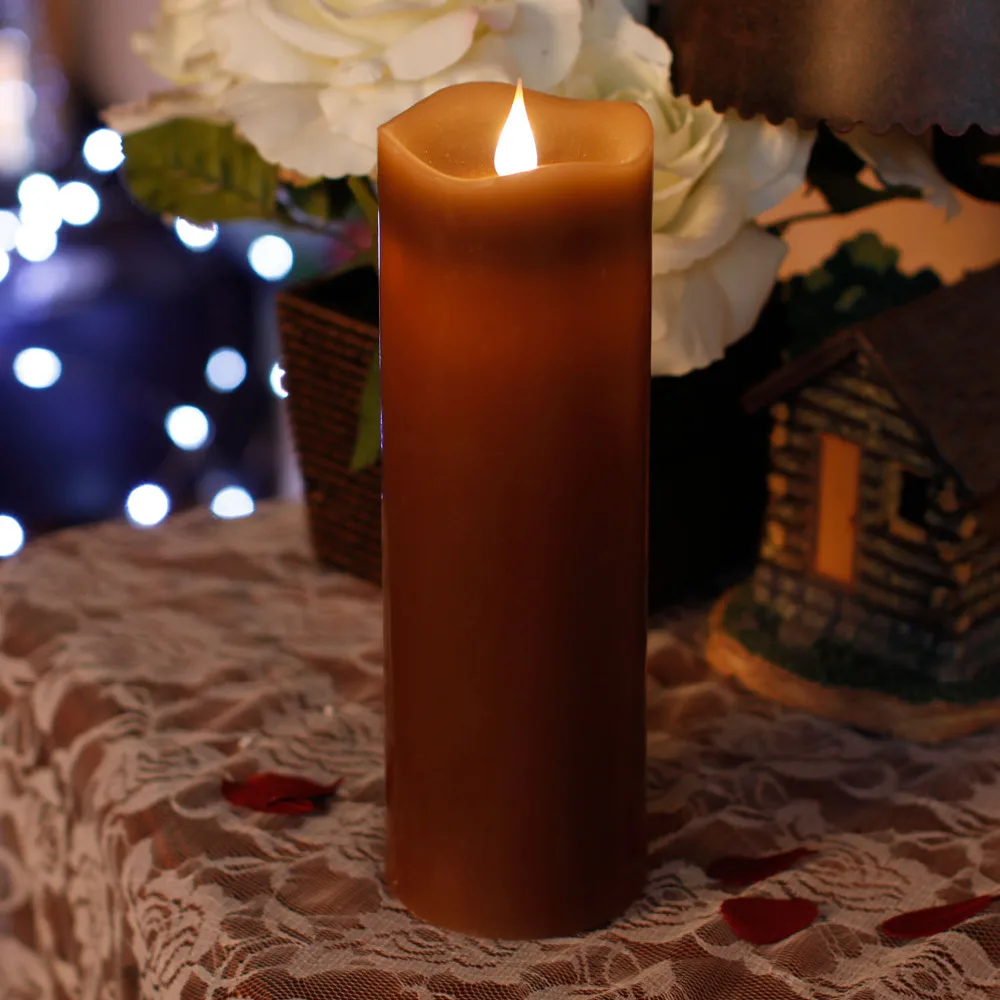 Беспламенная светодиодная 3d свеча GiveU с пультом дистанционного управления