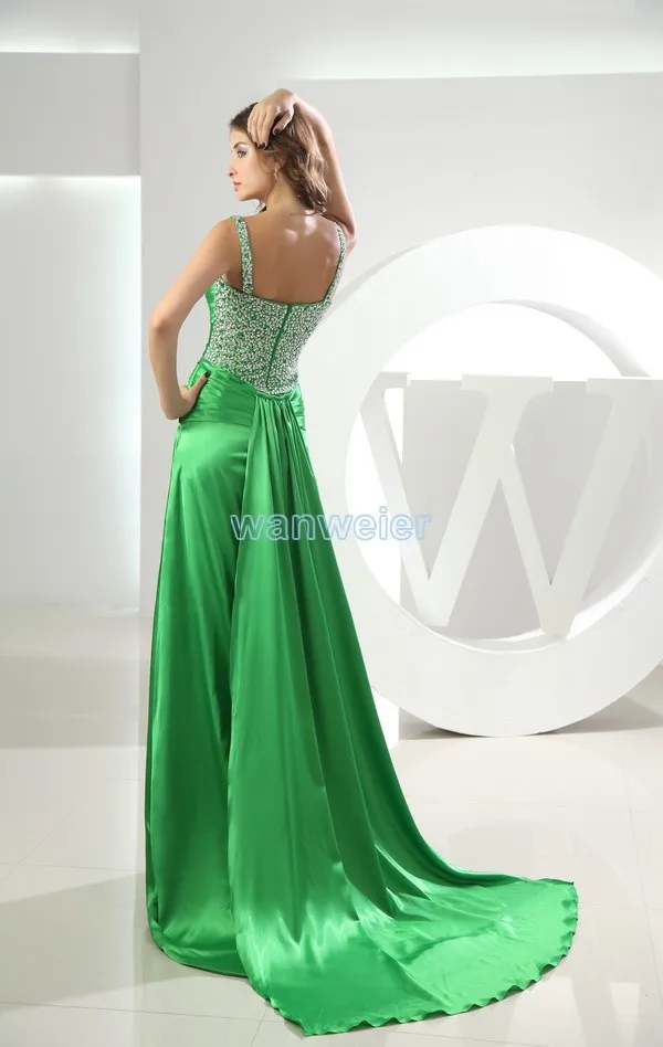 Известный длинное платье 2013 кутюр vestidos formales мятно-зеленый выпускного вечера с хрустальными камнями