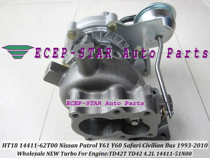 HT18 14411-62T00 14411-51N00 Turbo Fit for NISSAN Patrol Y61 Y60 Safari Civilian bus 4.2L 1993-2010 TD42T TD42 turbocharger (3)