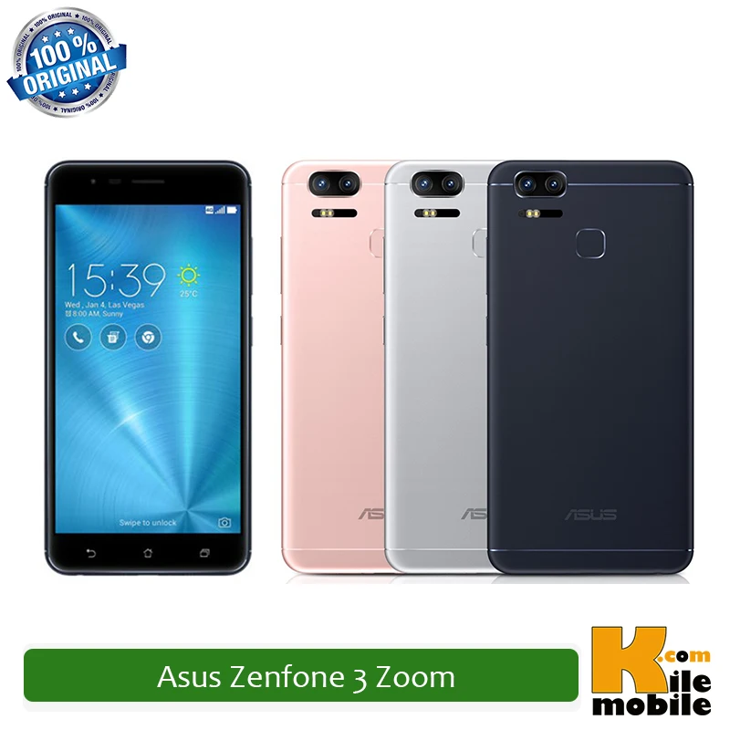 Original Asus Zenfone 3 Zoom ZE553KL 4GB RAM 64GB/128GB ROM Snapdragon 625 Octa Core Dual Sim 5000mAh LTE Smartphone