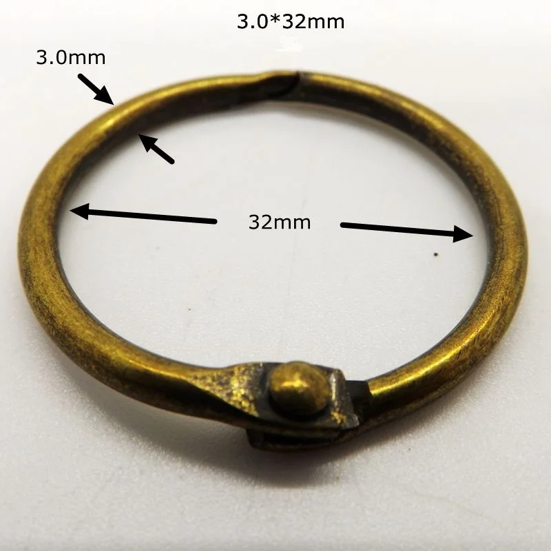 Высококачественная коллекция фотографий кольцо старинная бронза коллекция открыток кольцо тетрадей связующее кольцо производитель прямой - Цвет: 32mm