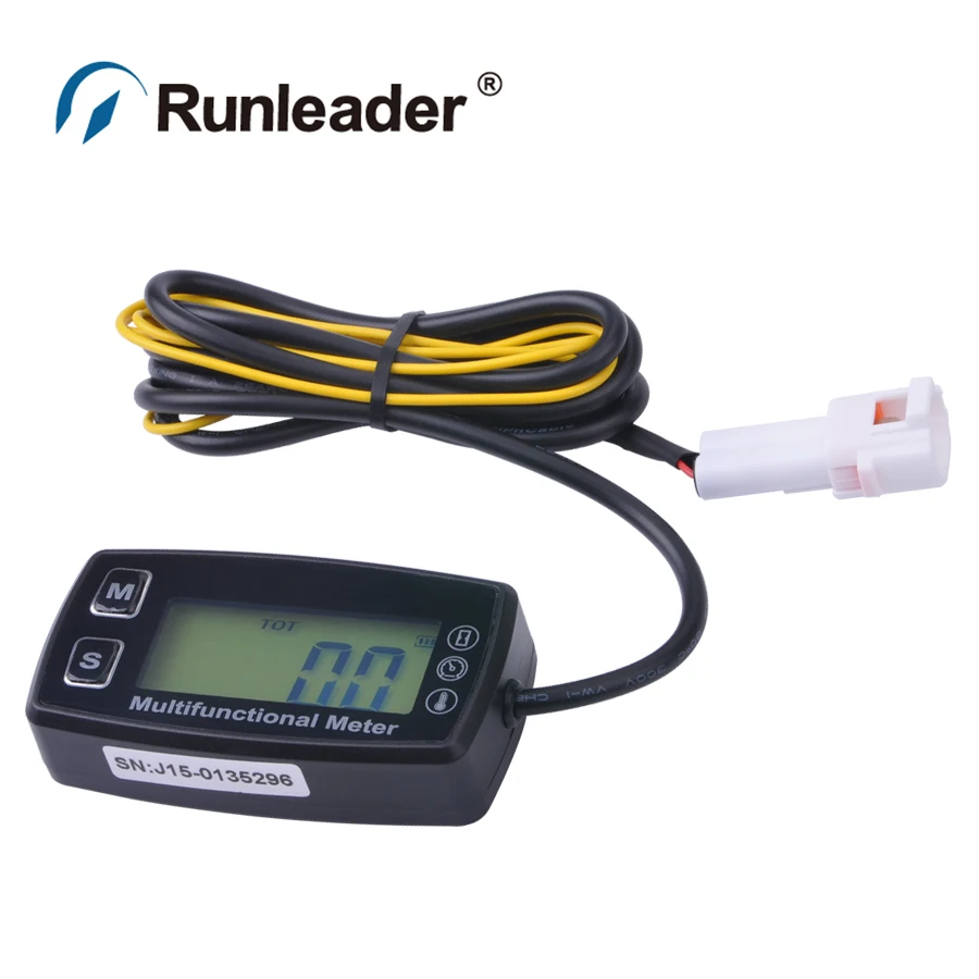 

Digital RL-TS001 PT100 -20 - +300 Celsius degree tach hour theomometer temp meter for gas boat marine trimmer cultivator tiller