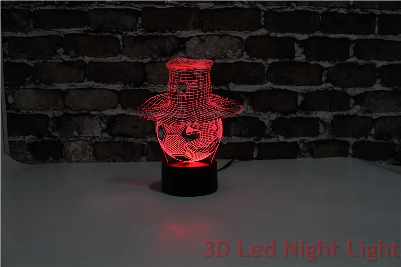 Футбол Сувенир 3D Led спальня ночник с FCC и UL сертификатом