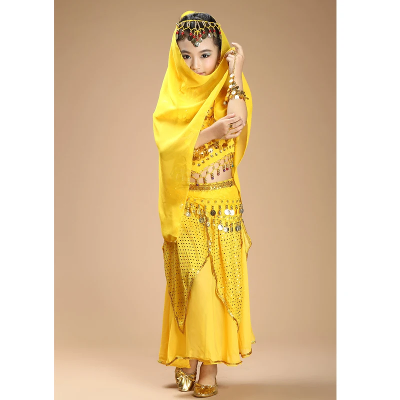 Satin Belly Dancing Ruffle Top Girls Fancy ... - UK