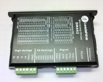 

Free shipping Leadshine Digital Stepper Motor Driver DM442 based on DSP design fit nema17 to nema 23 motor CNC stepper system