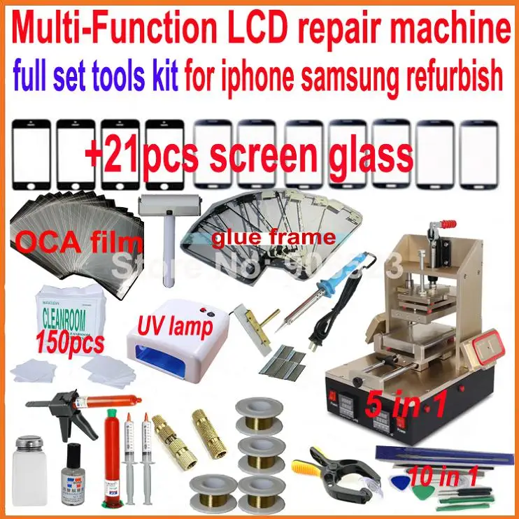 

Multifunction LCD repair machine for Iphone Frame Laminator Vacuum LCD Separator + Preheater+ for samsung Middle Bezel Splite