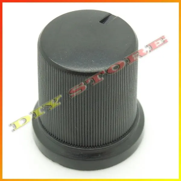 wholesale 100pcs/lot Brand New black 17mm high 6mm 15/64" Shaft Diameter encoder Knobs+free shipping-10000411