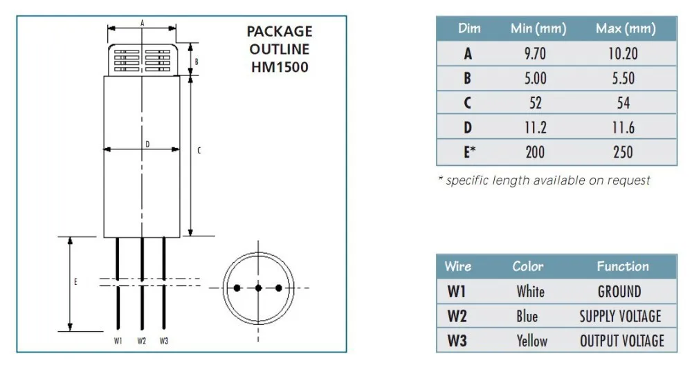 И датчик влажности HM1500 HM1500LF выходное напряжение