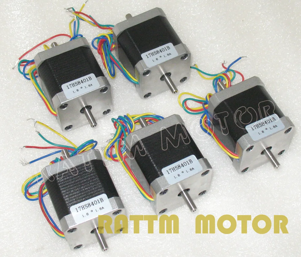 5 шт. NEMA17 48 мм ДВОЙНОЙ ВАЛ ЧПУ Шаговые двигатели 78 унций-в 1.8a 3D-принтеры