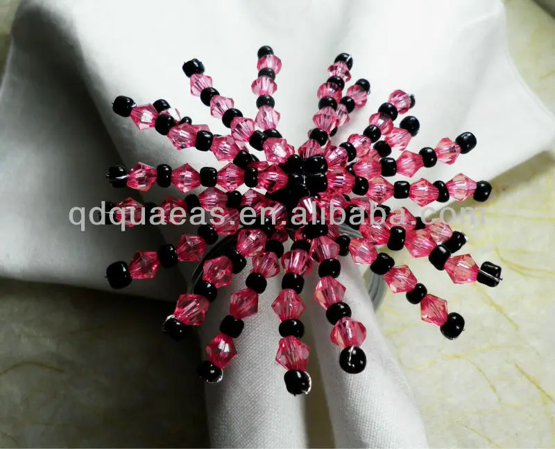 Продано на Aliexpress бисером кольцо для свадебных салфеток