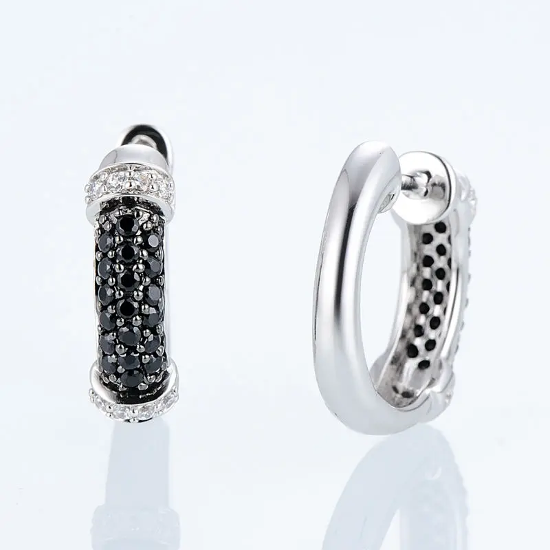 Silver EarringsE301074BSNZSL925-SV3-W