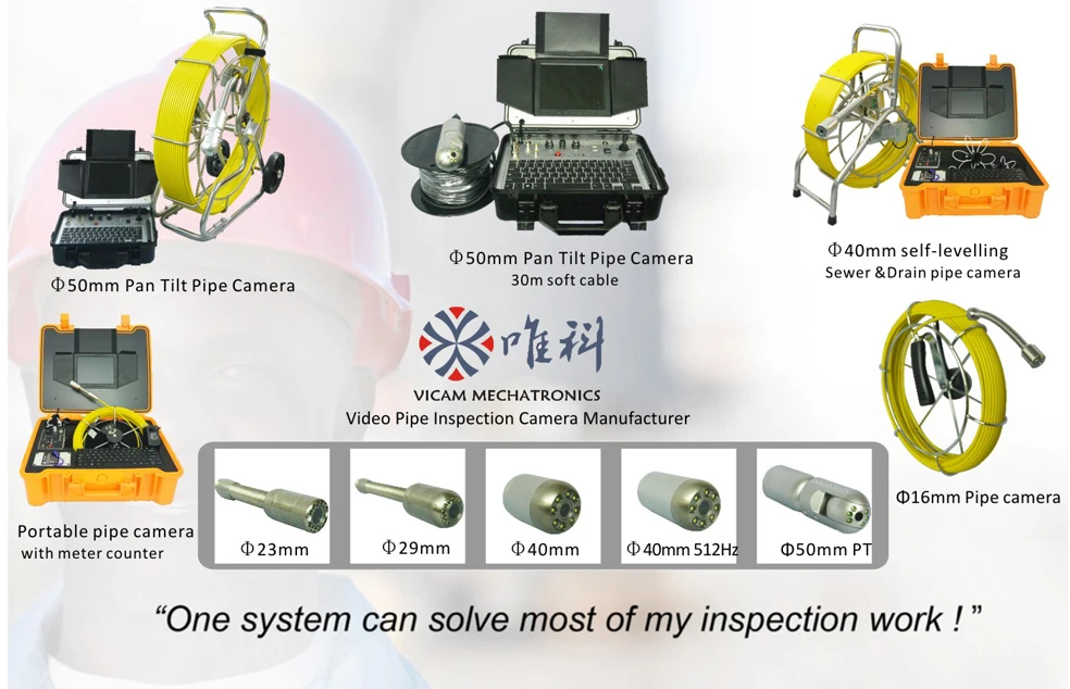 512Hz tranmitter 360 degree rotation sewer drain pipe inspection camera with 80m cable V8-3288PT-1