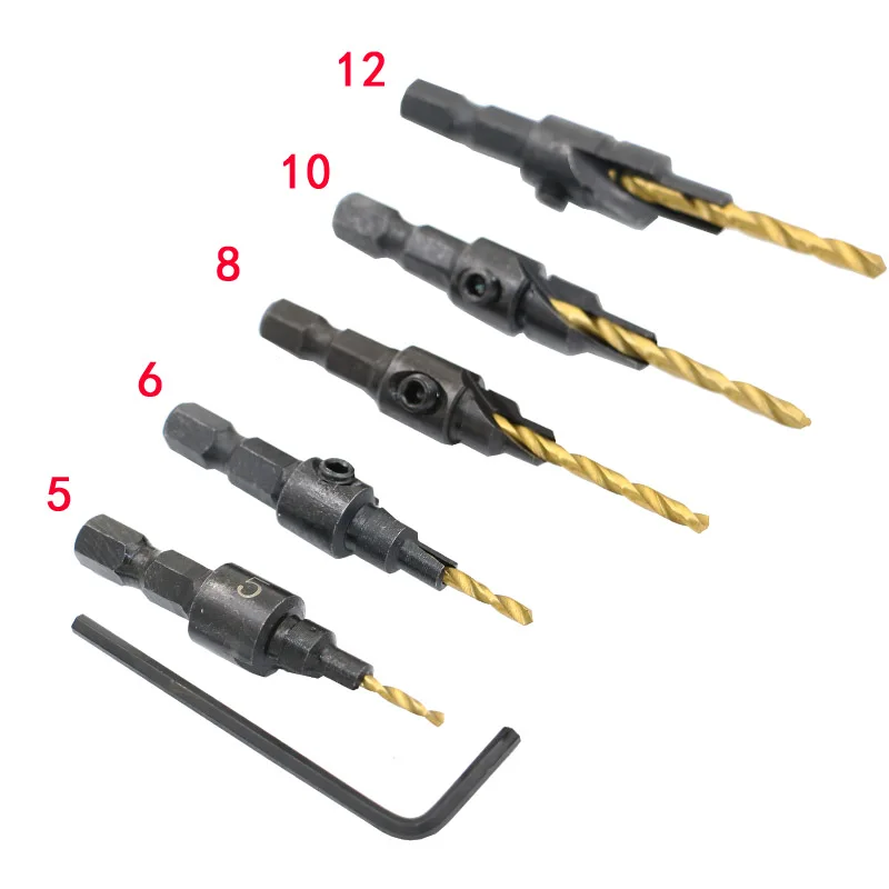 HSS twist drill bit with 1//4/" hexagonal shank Ø 8mm