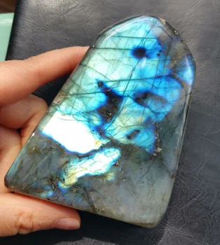 

350g Natural Labradorite Crystal Rough Polished rock From Madagascar