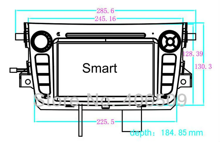 Android 8,0 dvd-плеер автомобиля gps навигации для Smart Fortwo 2012 2013 с Bluetooth Радио USB SD AUX Wi-Fi 4 ядра 4 г+ 32 г