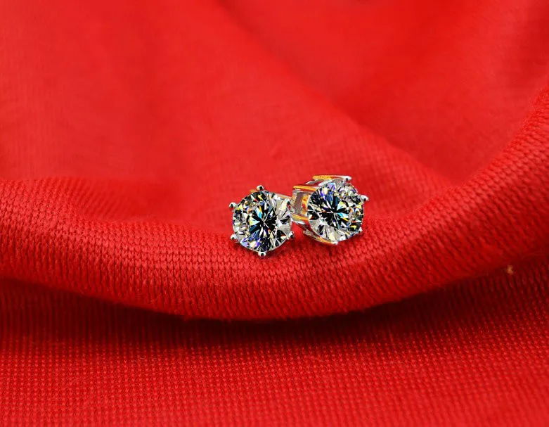 1Ct каждый Романтический Свадебные серьги убедительные чистый 925 пробы серебряные женские Серьги хорошего качества ювелирные изделия