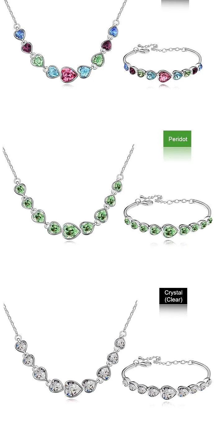 BeBella Nouba ожерелье и браслет Набор Сделано с элементами Swarovski для женщин подарок