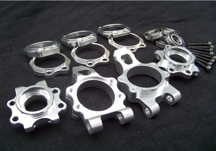 baja CNC alloy rear hub carrier set orange color