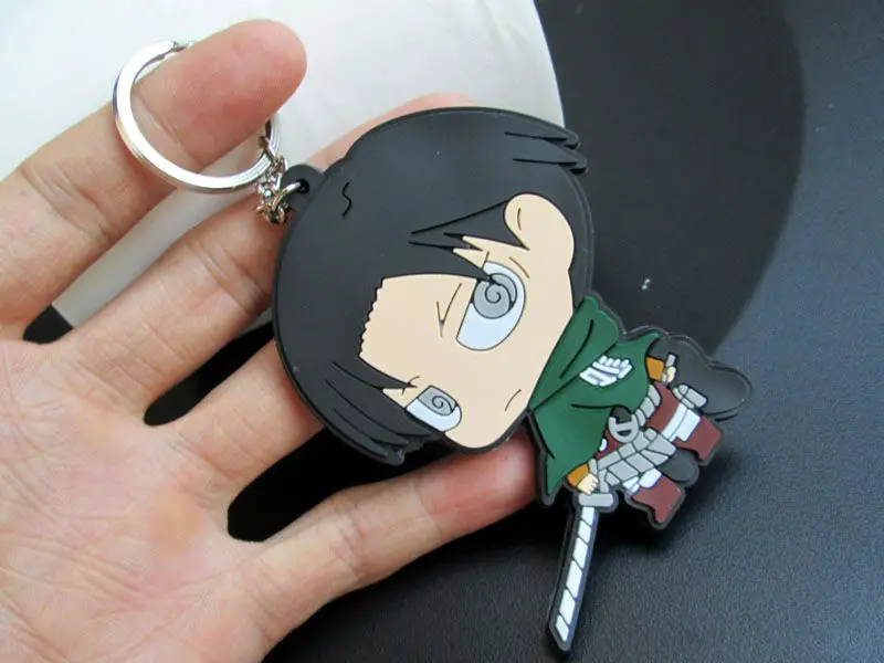 5 шт./лот Shingeki нет Kyojin игрушки атака на Титанов кукла Эрен Mikasa Армин Rivaille брелки