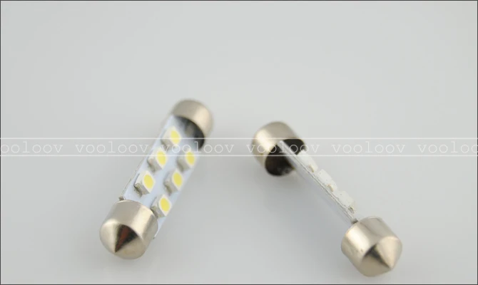 500 шт./лот гирлянда 1210/3528 6smd 6LED 6 SMD LED 31 мм 36 мм 39 мм 42 мм белый 3528 smd 6 светодиодных салона на крыше купол Географические карты лампочки