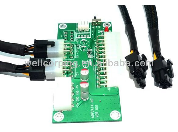 ALLOYSEED PC Настольный ATX 24Pin двойной блок питания синхронизация стартер удлинитель Кабель для BTC шахтер Майнинг Биткойн