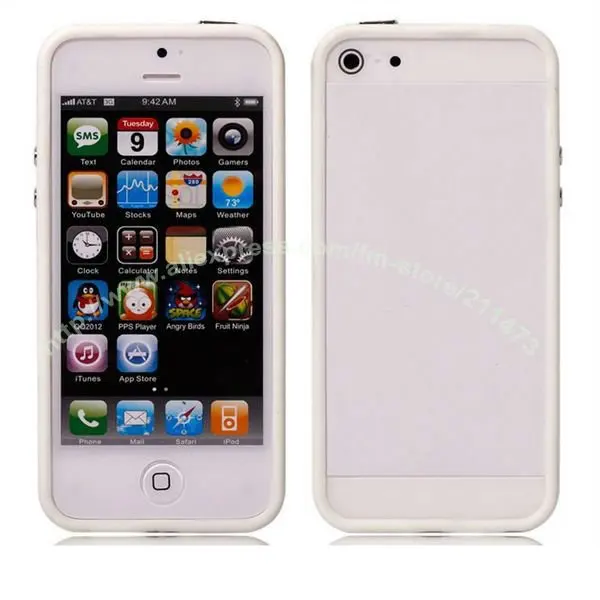 100 шт./лот DHL. мягкий ТПУ бампер для iPhone 5 5G, силиконовый чехол для iPhone 5 с розничной упаковке