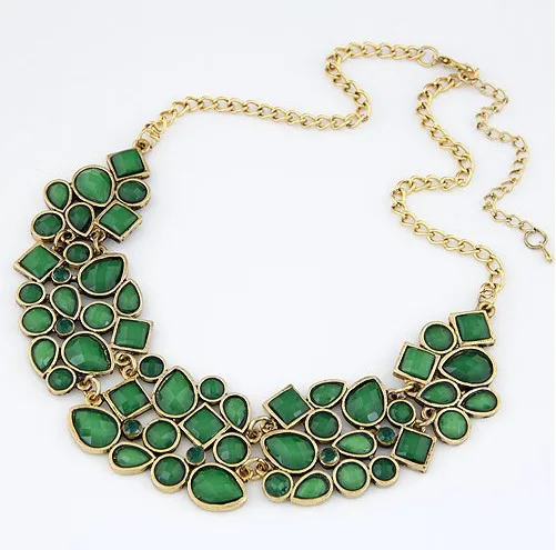 F& U N284 летние вечерние золотые длинные цепочки цветные бусы ручной работы широкий кулон мульти цепи нагрудник ожерелье